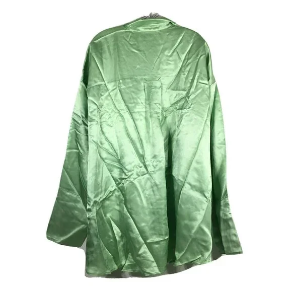 Sleeper Womens Sizeless Pajama Set Shirt With Pants One Size Mint Green - Picture 6 of 13